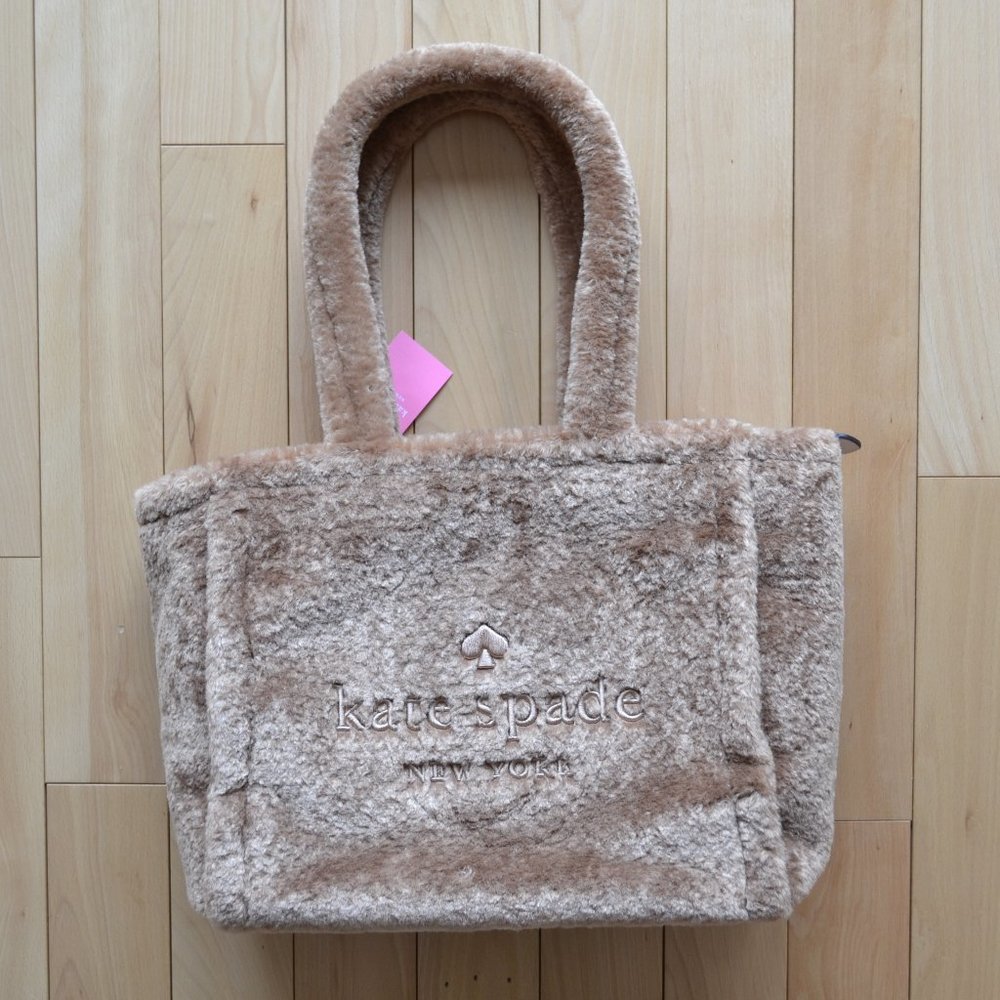 Kate Spade Bags Kate Spade Ella Faux Fur Large Tote Crossbody Bag